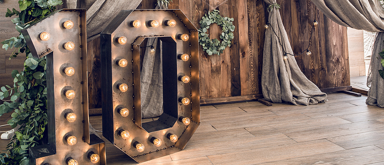 Празднование годовщины свадьбы. 10 лет вместе.